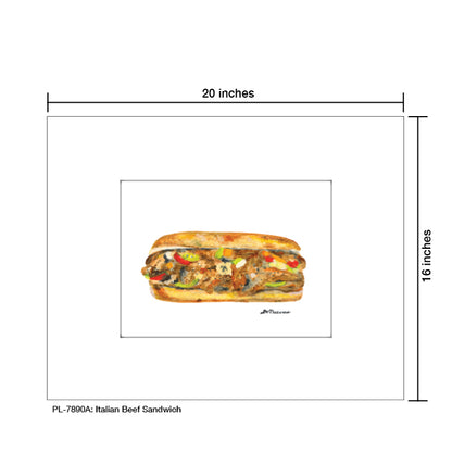 Italian Beef Sandwich, Print (#7890A)