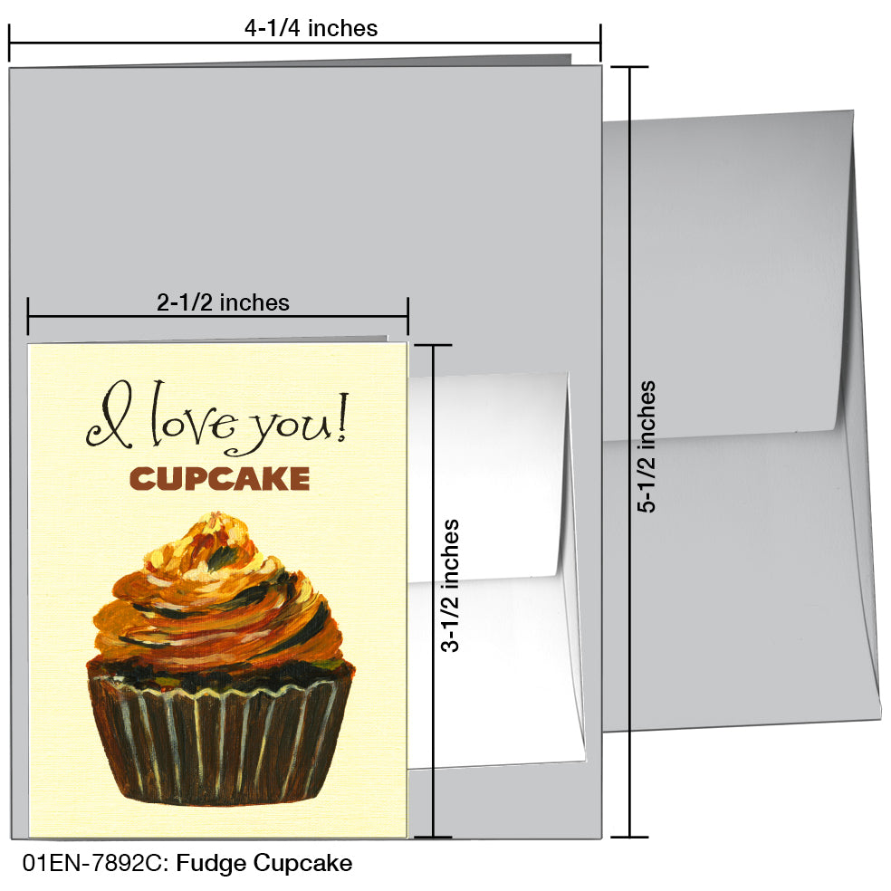 Fudge Cupcake, Greeting Card (7892C)