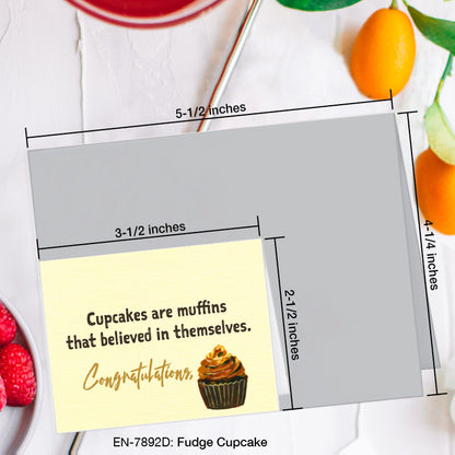 Fudge Cupcake, Greeting Card (7892D), Enclosure, www.printedcanvas.com