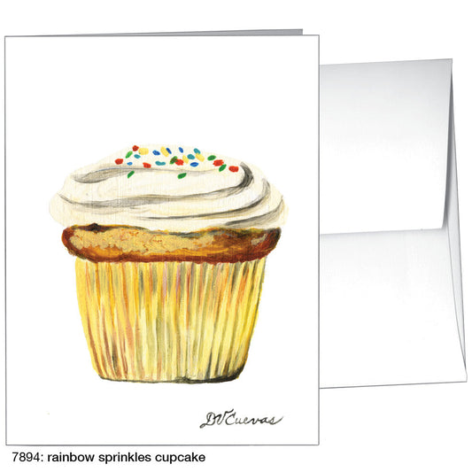 Rainbow Sprinkles Cupcake, Greeting Card (7894), A2, printedcanvas.com