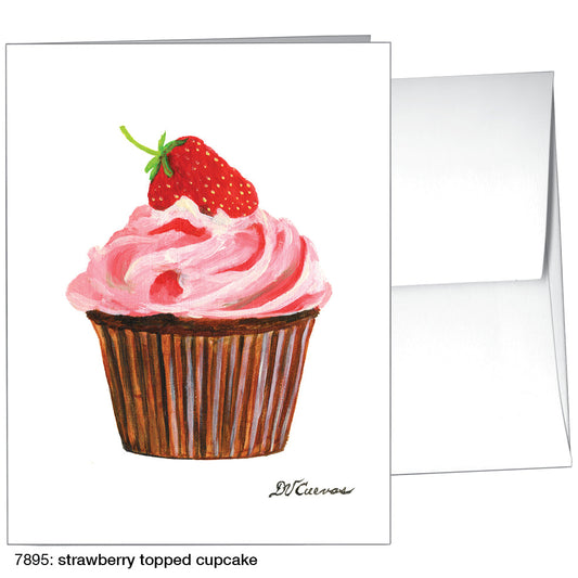 Strawberry Topped Cupcake, Greeting Card (7895), A2, printedcanvas.com