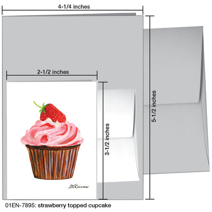 Strawberry Topped Cupcake, Greeting Card (7895), Enclosure, printedcanvas.com