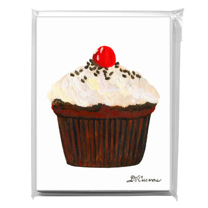 Cherry Topped Cupcake, Greeting Card (7897), A2 8-Pack, printedcanvas.com
