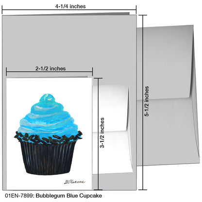 Bubblegum Blue Cupcake, Greeting Card (7899), Enclosure, printedcanvas.com