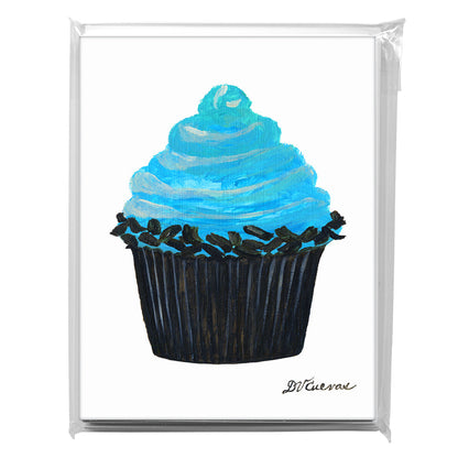 Bubblegum Blue Cupcake, Greeting Card (7899), A2 8-Pack, printedcanvas.com