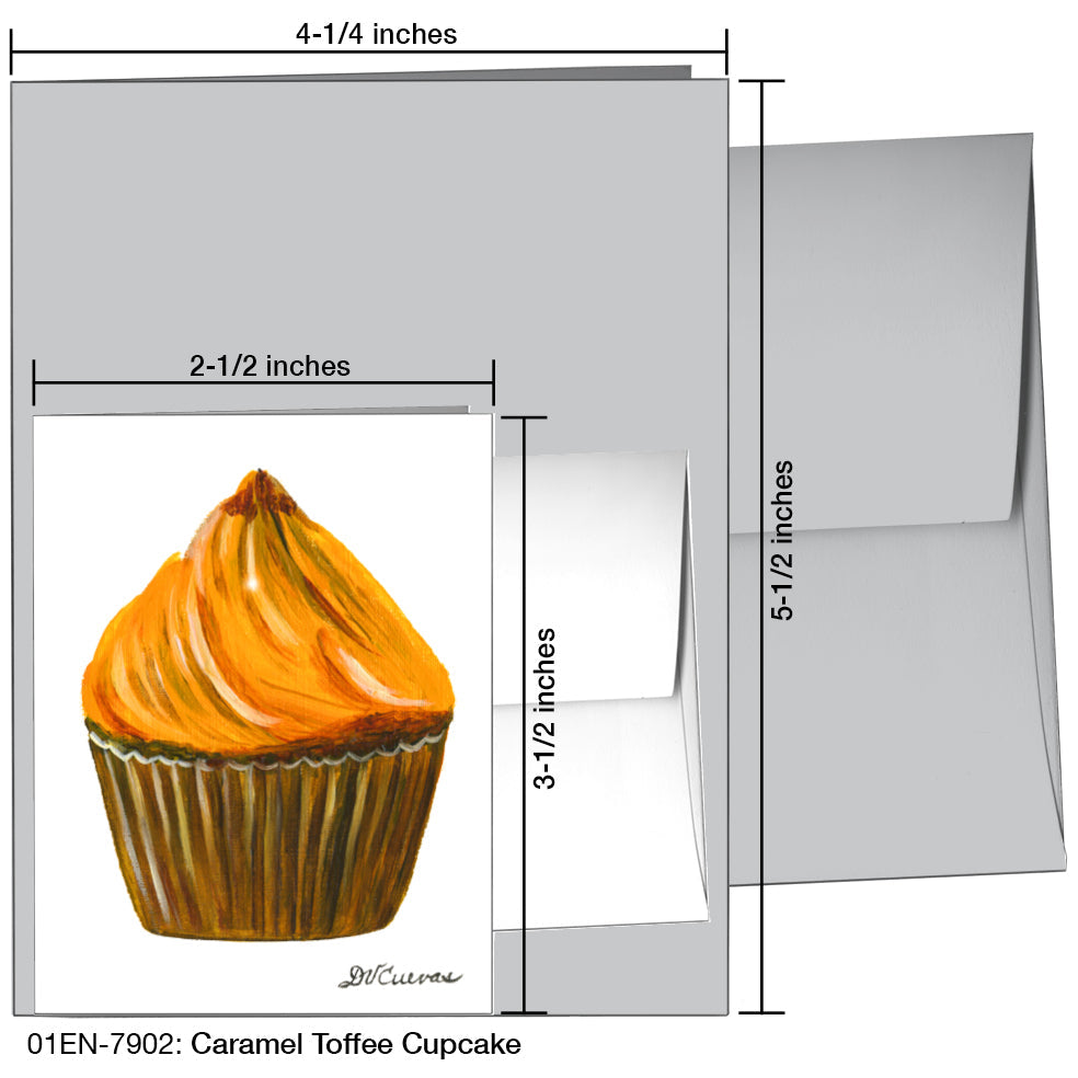 Caramel Toffee Cupcake, Greeting Card (7902), Enclosure, printedcanvas.com