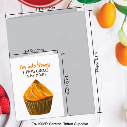 Caramel Toffee Cupcake, Greeting Card (7902E), Enclosure, www.printedcanvas.com