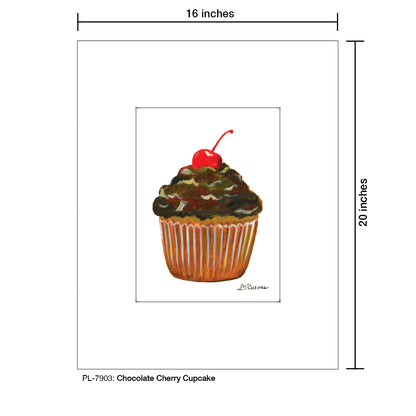 Chocolate Cherry Cupcake, Print (#7903)