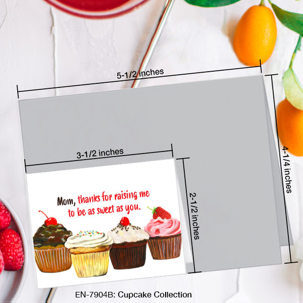 Cupcake Collection, Greeting Card (7904B), Enclosure, www.printedcanvas.com