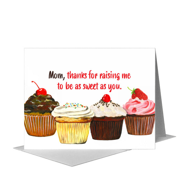 Cupcake Collection, Greeting Card (#7904B) A2 Card Front, www.printedcanvas.com