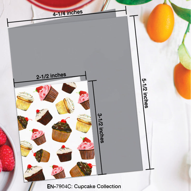Cupcake Collection, Greeting Card (7904C), Enclosure Card, www.printedcanvas.com