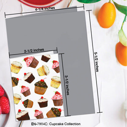 Cupcake Collection, Greeting Card (7904C), Enclosure Card, www.printedcanvas.com