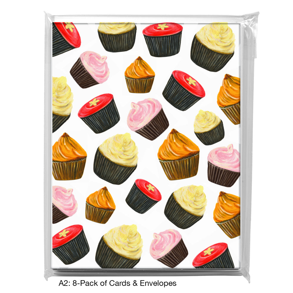 Cupcake Collection Too, Greeting Card (7905), A2 8-Pack, printedcanvas.com
