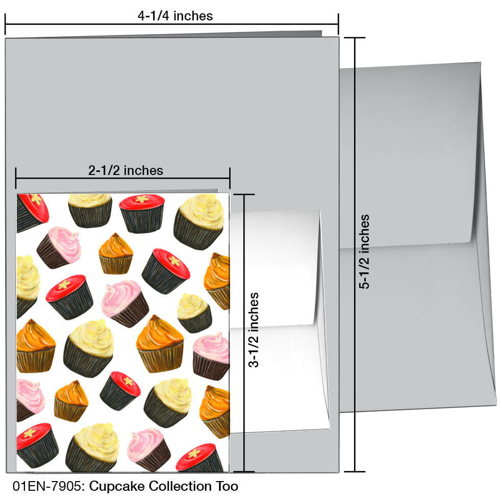 Cupcake Collection Too, Greeting Card (7905), Enclosure, printedcanvas.com