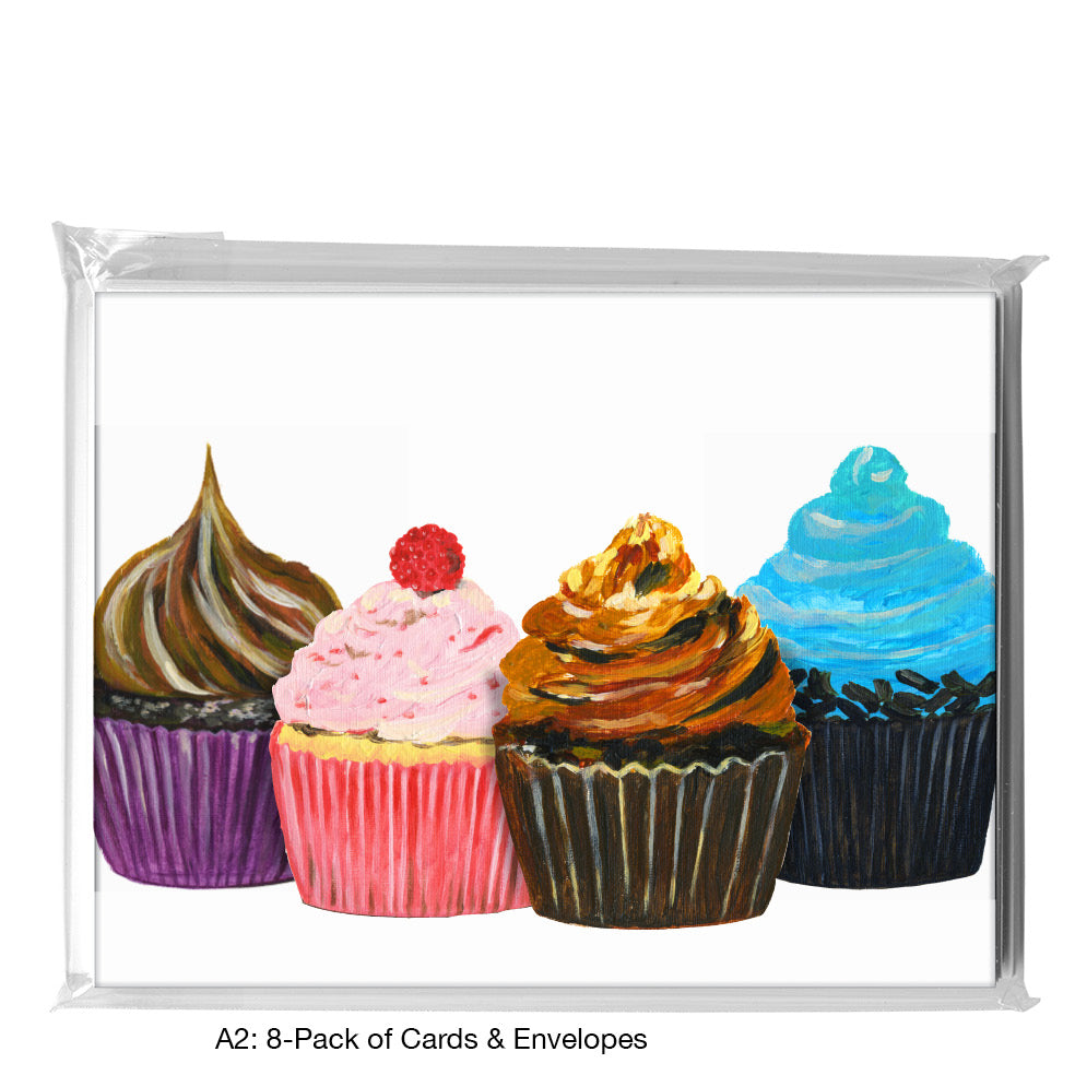 Cupcake Collection Three, Greeting Card (7906), A2 8-Pack, printedcanvas.com