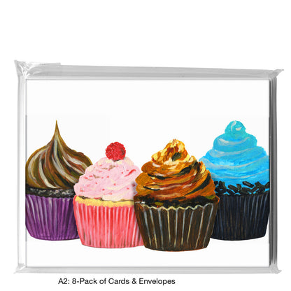 Cupcake Collection Three, Greeting Card (7906), A2 8-Pack, printedcanvas.com