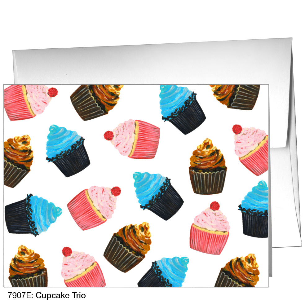 Cupcake Trio, Greeting Card (7907E)