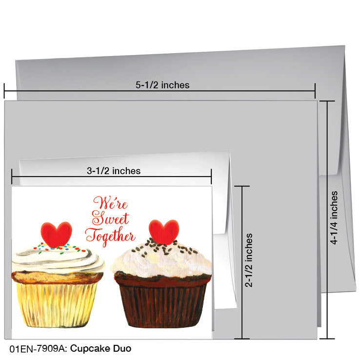 Cupcake Duo, Greeting Card (7909A), Enclosure, printedcanvas.com