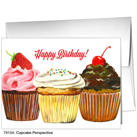 Cupcake Perspective, Greeting Card (7910A), A2 Card Front, www.printedcanvas.com