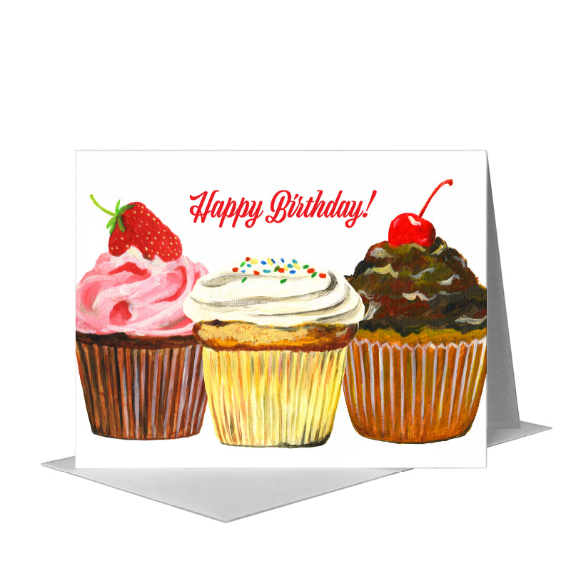 Cupcake Perspective, Greeting Card (#7910A) A2 Card Front, www.printedcanvas.com
