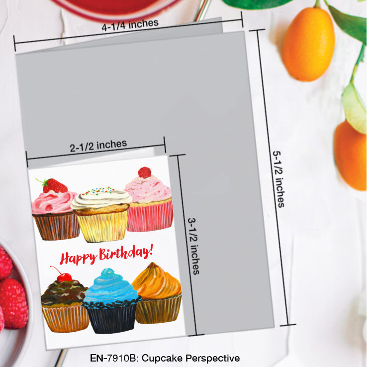 Cupcake Perspective, Greeting Card (#7910B)