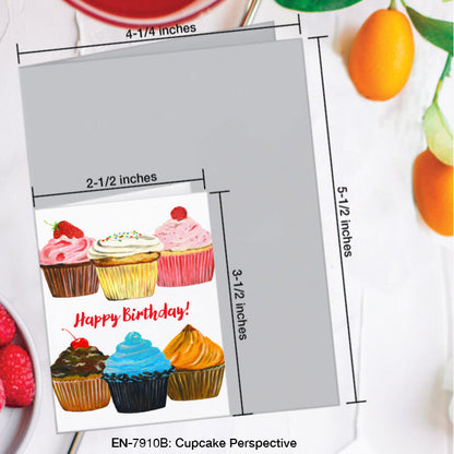 Cupcake Perspective, Greeting Card (#7910B)