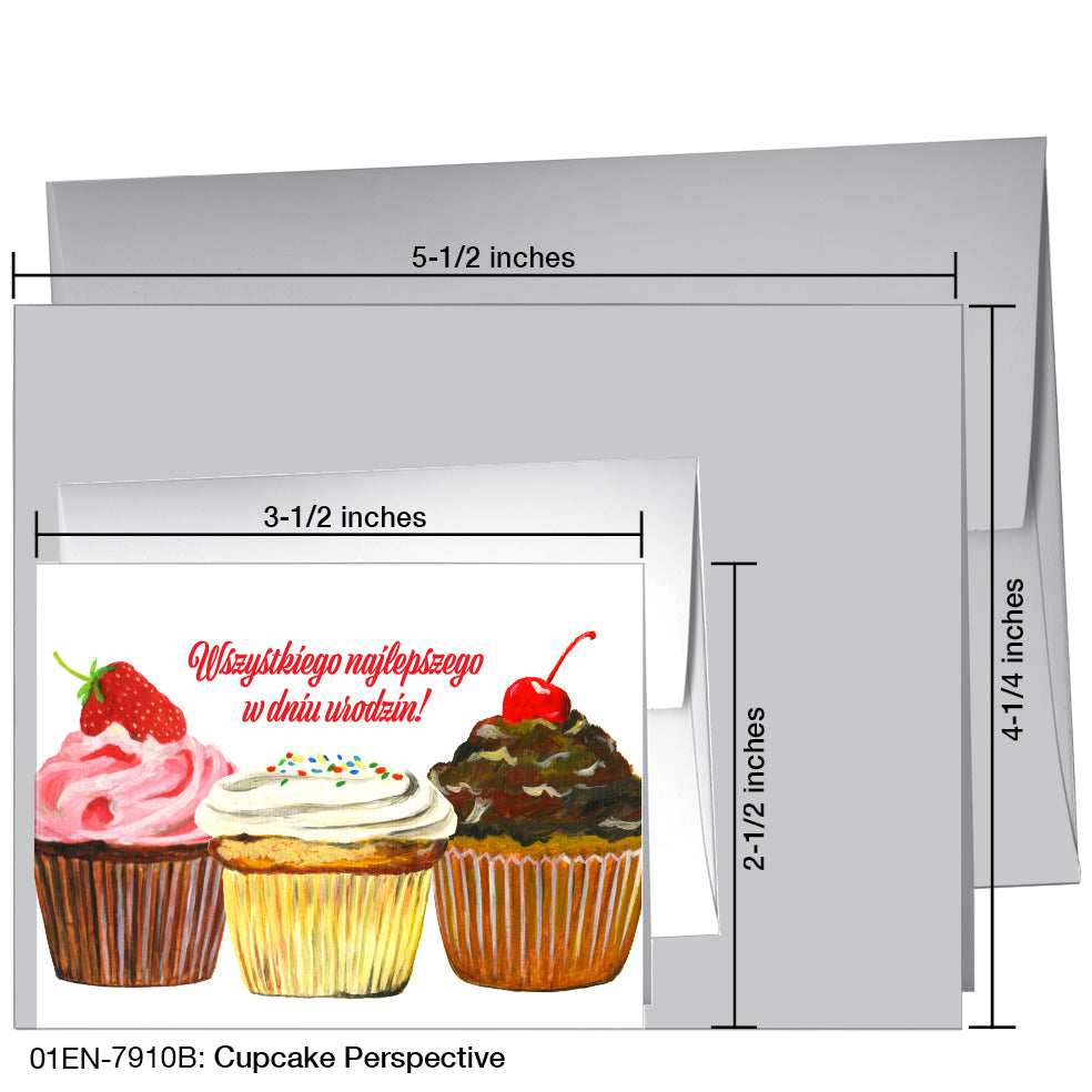 Cupcake Perspective, Greeting Card (7910B)