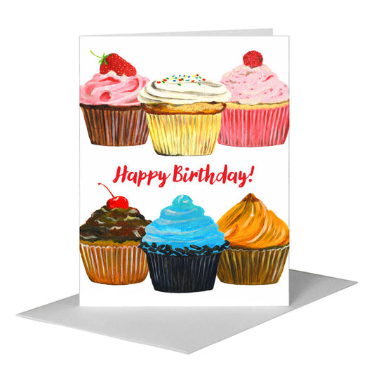 Cupcake Perspective, Greeting Card (#7910B) A2 Card Front, www.printedcanvas.com