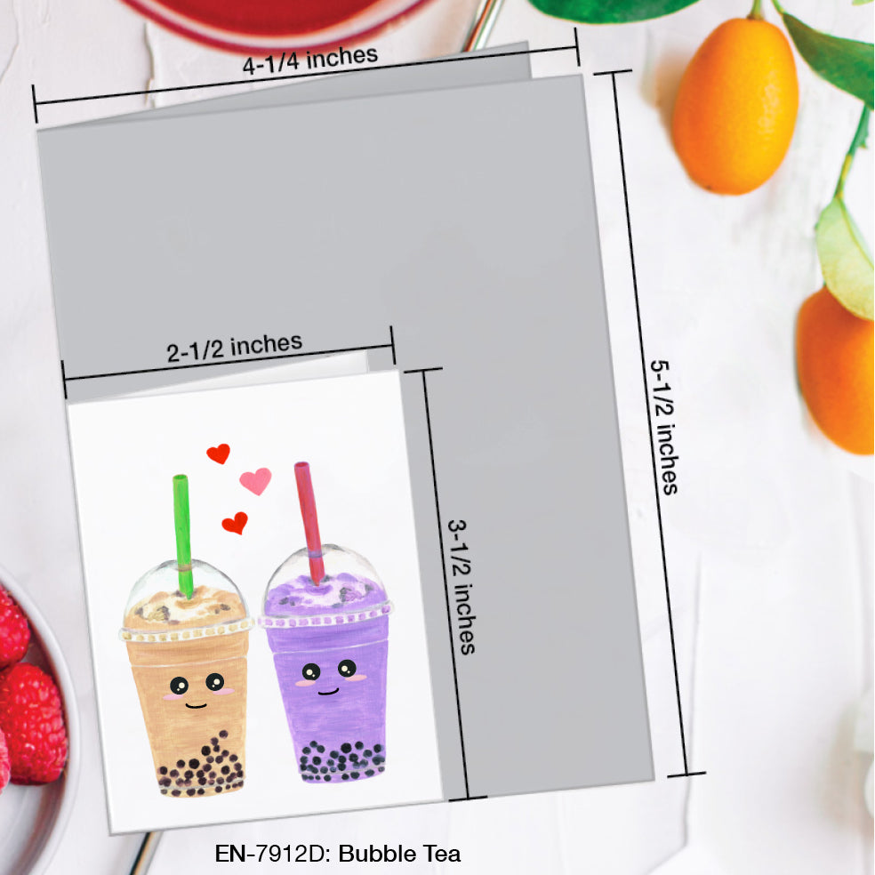 Bubble Tea, Greeting Card (#7912D)