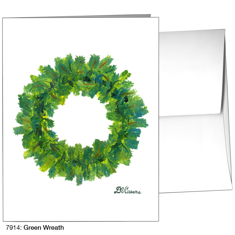 Green Wreath, Greeting Card (7914), A2, printedcanvas.com