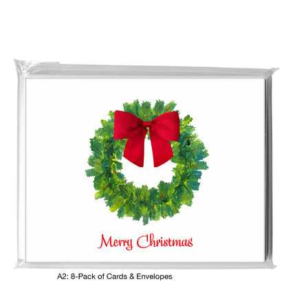 Green Wreath, Greeting Card (7914B)