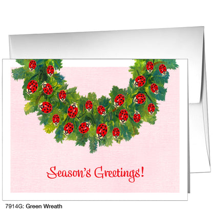 Green Wreath, Greeting Card (7914G)