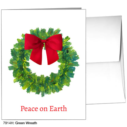 Green Wreath, Greeting Card (7914H)