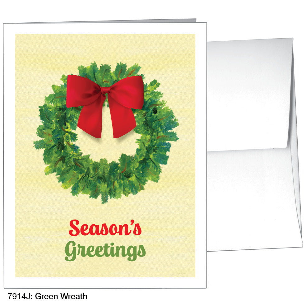 Green Wreath, Greeting Card (#7914J)