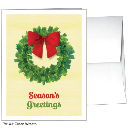 Green Wreath, Greeting Card (#7914J)
