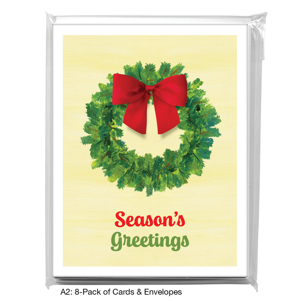 Green Wreath, Greeting Card (#7914J)