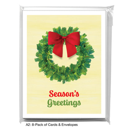Green Wreath, Greeting Card (#7914J)