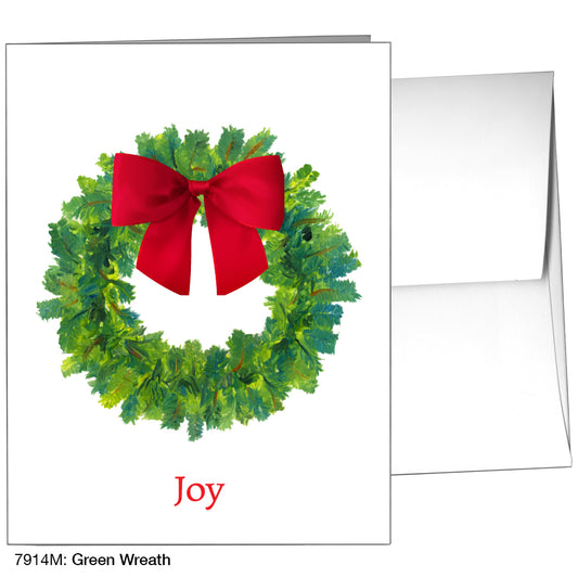 Green Wreath, Greeting Card (7914M)
