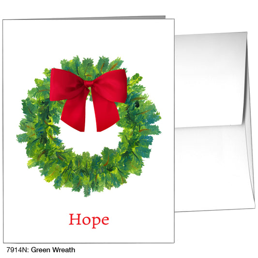 Green Wreath, Greeting Card (7914N)