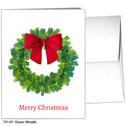 Green Wreath, Greeting Card (7914P)