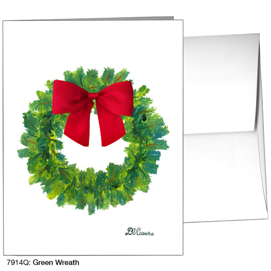 Green Wreath, Greeting Card (7914Q)