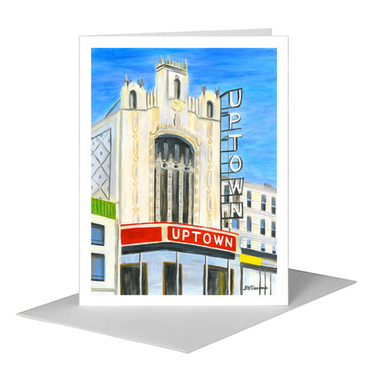 Uptown Theater, Chicago, Greeting Card (#7922A) A2 Card Front, www.printedcanvas.com