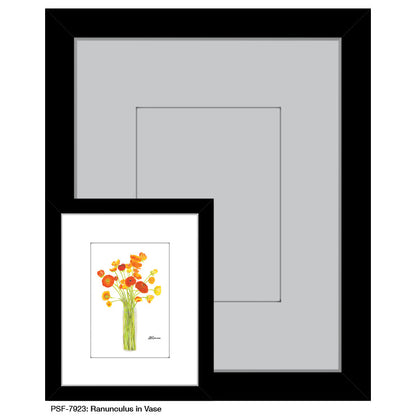 Ranunculus in Vase, Print (#7923A), Print Matted, www.printedcanvas.com