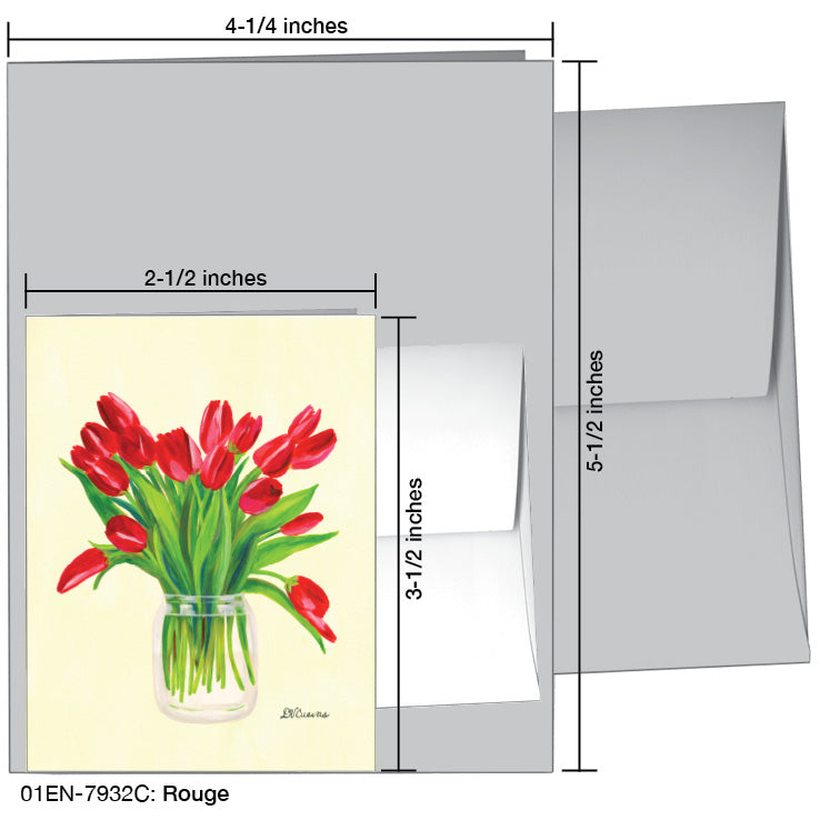 Rouge, Greeting Card (7932C), Enclosure, www.printedcanvas.com