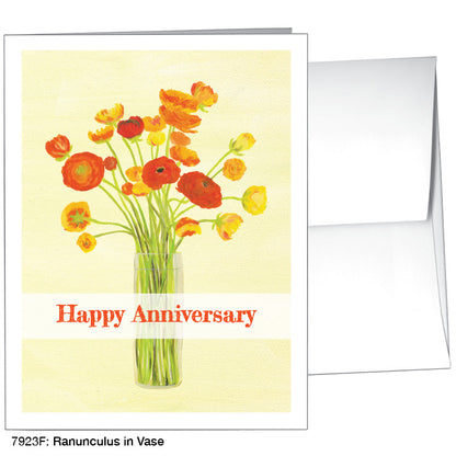 Ranunculus in Vase, Greeting Card (7923F), A2 Card, printedcanvas.com