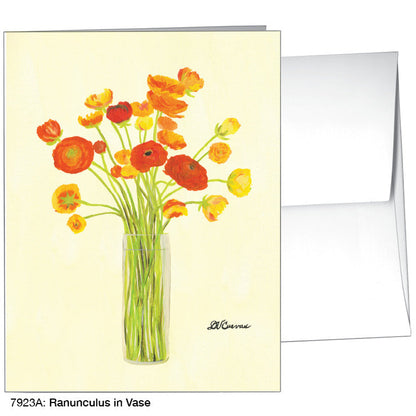 Ranunculus in Vase, Greeting Card (7923G), A2 Card, www.printedcanvas.com