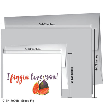 Sliced Fig, Greeting Card (7926B), Enclosure, printedcanvas.com