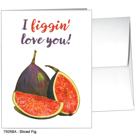 Sliced Fig, Greeting Card (#7926BA), A2 Card, www.printedcanvas.com
