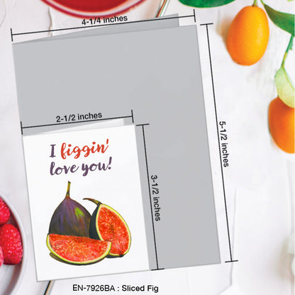 Sliced Fig, Greeting Card (#7926BA)