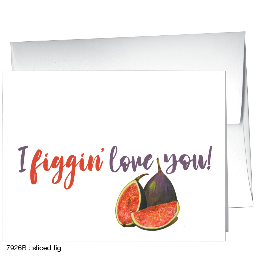 Sliced Fig, Greeting Card (7926B), A2, printedcanvas.com